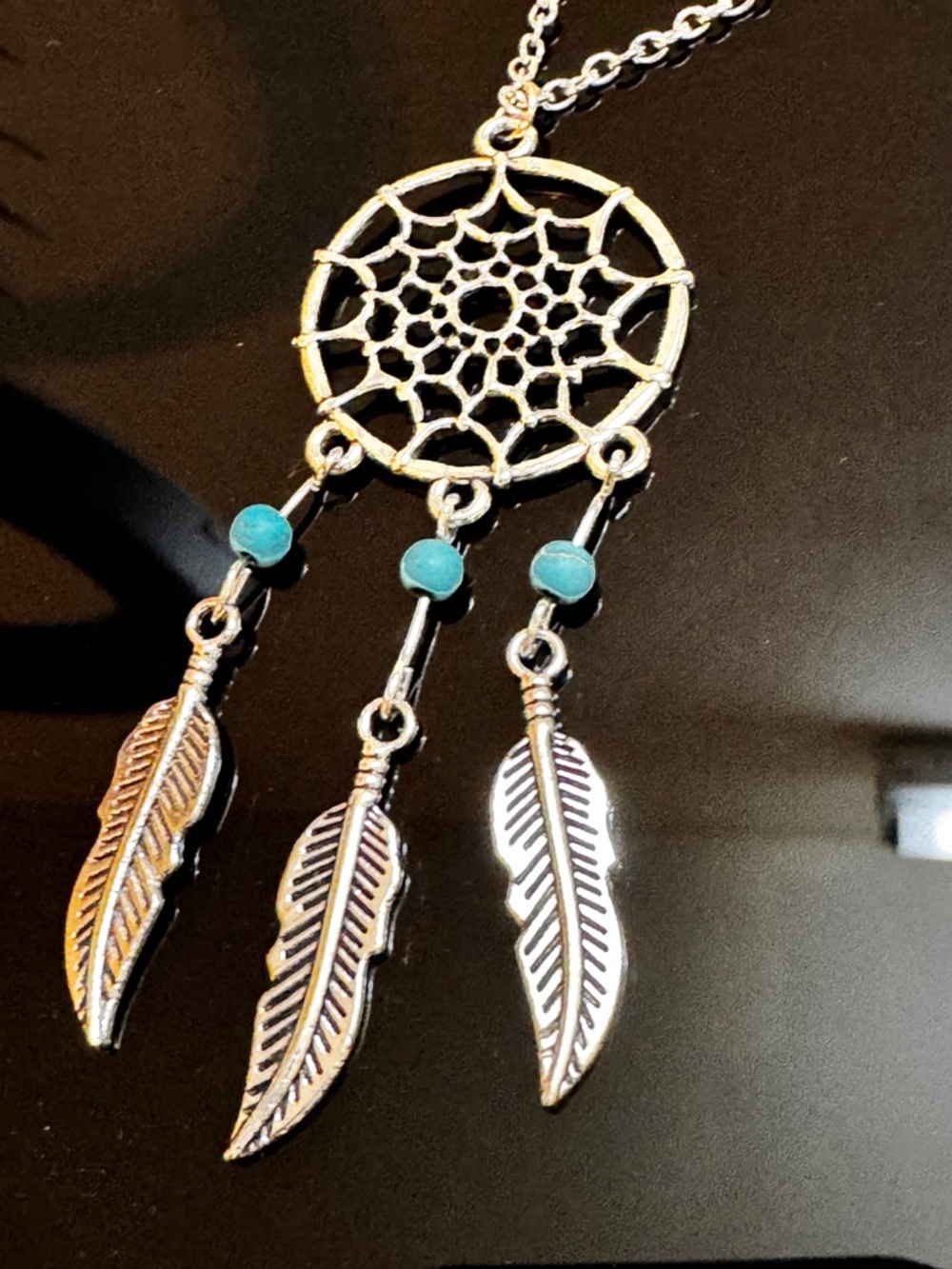 24 HRS SALE ONLY Silver Turquoise Dream Catcher Necklace
Boho Necklace F…